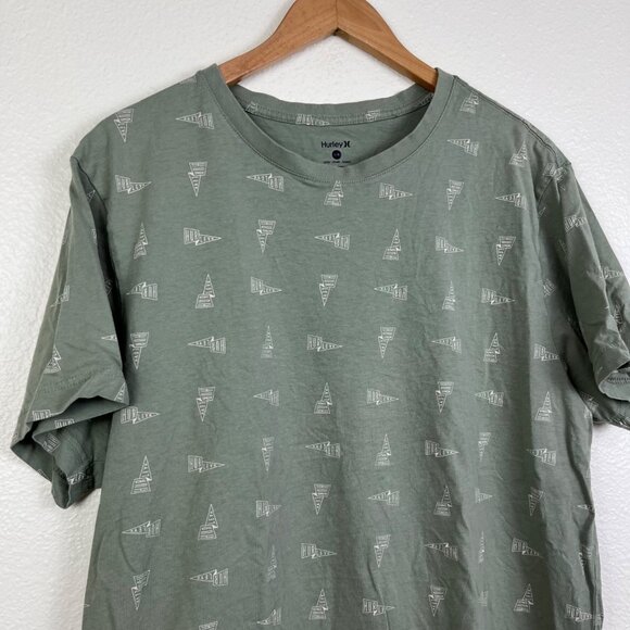 Hurley Graphic Scoop Neck Short Sleeve T-Shirt Green Men’s Size L - Picture 3 of 7